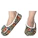 Snoozies Womens Artisan Stripes Ballerina Slipper Socks | Womens Slippers