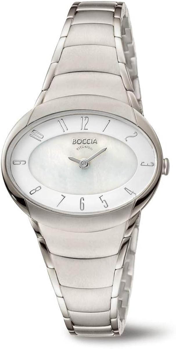 Boccia 3255-03 Women's Analogue Quartz Watch with Titanium Strap, Gray