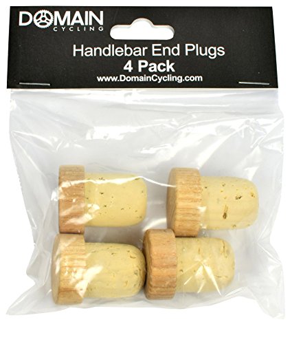 Domain Cycling Cork & Wood Bike Handlebar End Plugs (4pcs), Bicycle Grip Bar End Caps - Thumbnail 4