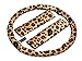 Zone Tech Plush Velour Shaded Cheetah Vehicle Steering Wheel Cover Soft Feel Animal Print Universal Fit Attractive Slip On Car Wheel Protector