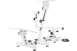 Arozzi Velocita Universal Racing Simulator Cockpit Compatible with Most Racing Sim Gear and Gaming Chairs Collapsible Telescopic and Portable - White