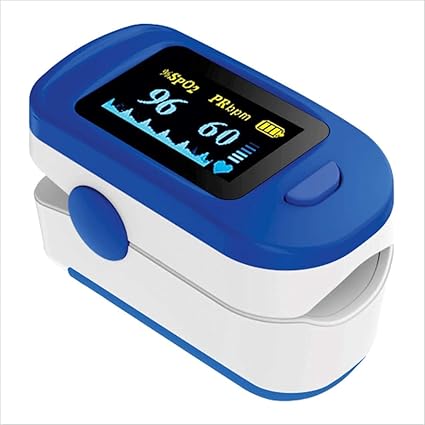 Pulse Oximeter Fingertip, Blood Oxygen Saturation Monitor Fingertip, Blood Oxygen Meter Finger Oximeter Finger with Pulse, O2 Monitor Finger for Oxygen EBasket