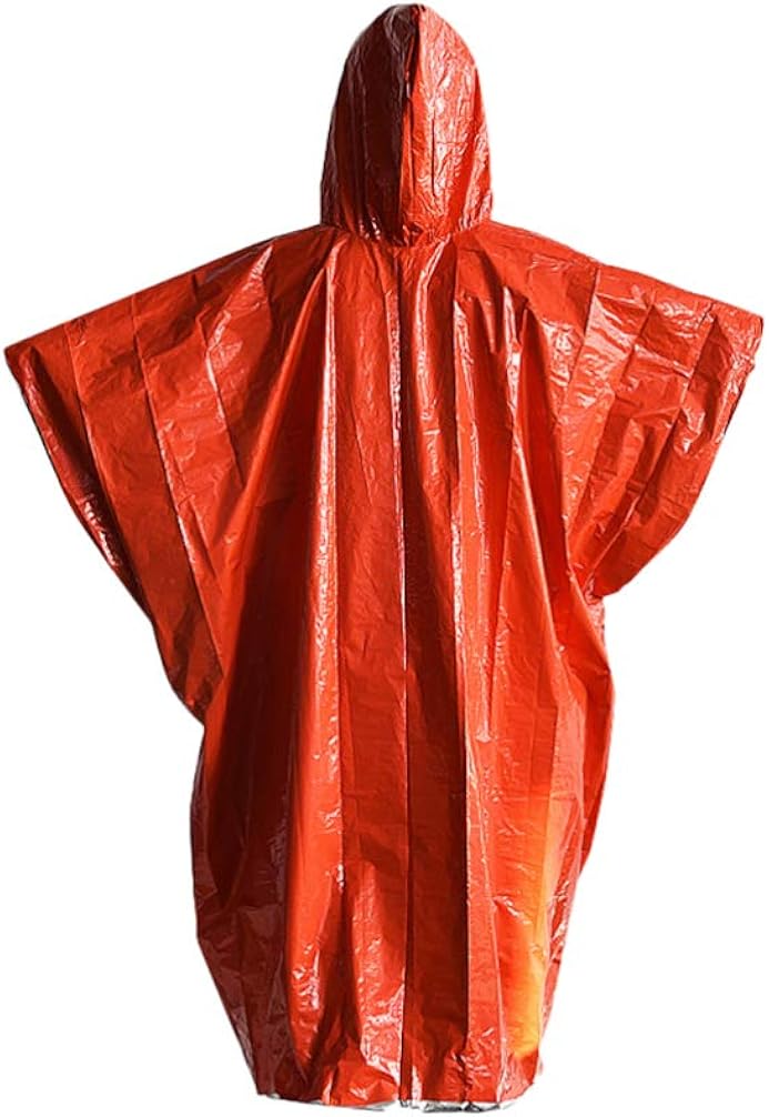 VORCOOL Emergency Blanket Rain Poncho Disposable Waterproof Thermal