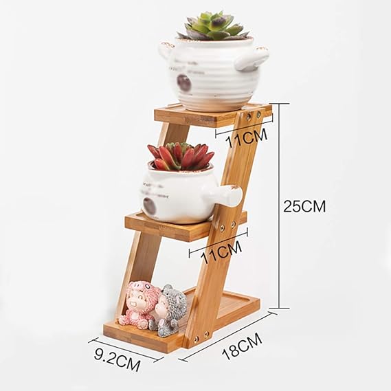 Puesto de plantas Mini soporte de flores de escritorio, soporte de ...