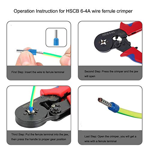 Ferrules Crimper Pliers Set, Wire Ferrule Crimping Tool Kit with