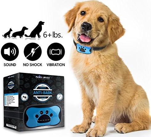 Anti Bark Collar by Paws Lover – Humane, No Harm Shock Bark Collar for Small Medium Large Dogs – 7 Tone Levels - Sensitivity Adjustable, Sound Beep and Vibration No Bark Training Control