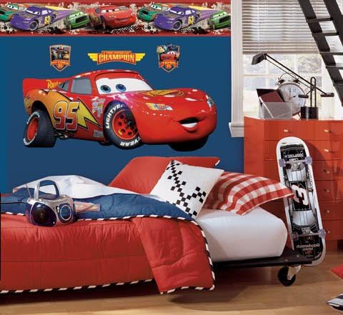 Wallhogs Disney Cars Lightning Mcqueen Room Makeover Kit 1