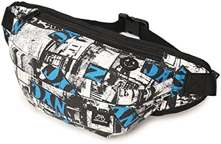 Belly Fanny Pack Waist Bag - Lingae Outdoor Walking Travel Large Capacity Waterproof Nylon Wast Pack with Headphone Hole for Men Women