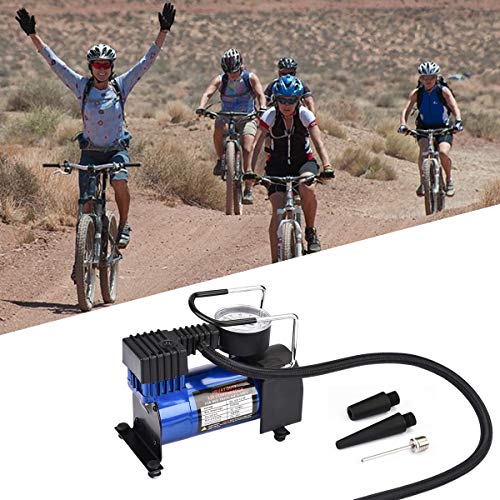 HONGNAL Air Compressor Tire Inflator, DC 12V Portable Car Air Compressor Pump with Gauge Multi-Function Car Air Pump with 3 Nozzle Adaptors for Car Tires, Bicycles, Trucks & Inflatables - Thumbnail 4