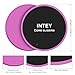 INTEY Exercise Sliders Fitness Workout Sliders Gliding Discs. Dual Sided Use on Carpet or Hardwood Floors, Bonus Carry Bag and Gift Box
