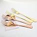 Sherily 10-Pieces Dinner Forks Set, 8-Inch Rose Gold Reusable Metal Stainless Steel Extra-Fine Table Dinner Forks