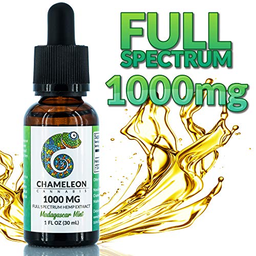 Full Spectrum Hemp Extract Oil for Anxiety | Pain Relief | Sleep Support - 1000mg Mint. Organic Hemp | Tastes Amazing | Non GMO | Grown in USA - 30mL