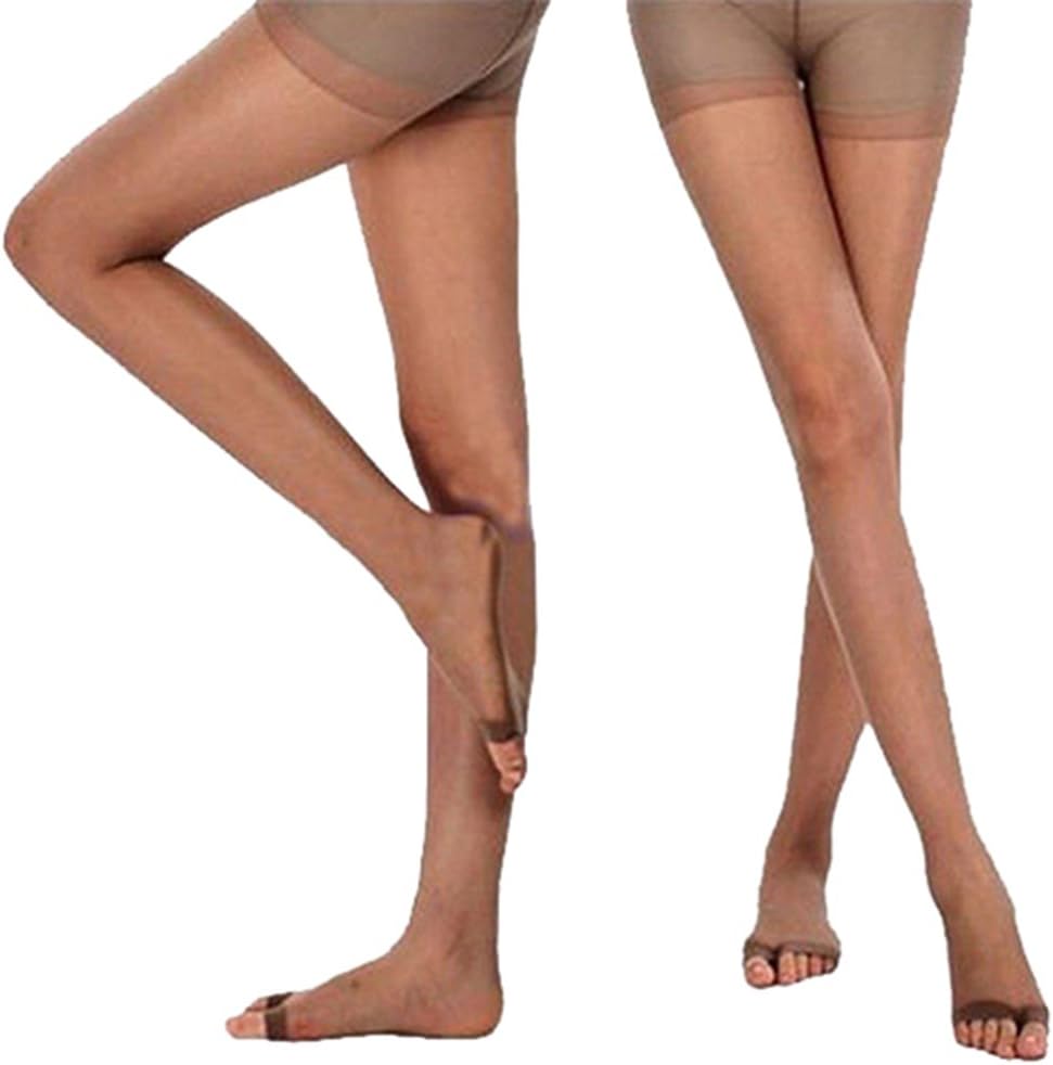 hscd1976 Women Sexy Sheer Slim Stretchy Open Toe Pantyhose Toeless Stocking Peep-toe Socks