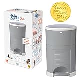 Dekor Plus Hands-Free Diaper Pail | Gray | Easiest to Use | Just Step - Drop - Done | Doesn't Absorb Odors | 20 Second Bag Change | Most Economical Refill System |Great for Cloth Diapers