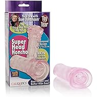 CalExotics Award Winning Sue Johanson&rsquo;s Super Head HonchoMale Masturbator - Male Silicone Masturbation Sleeve - 6.5 Inch Adult Male Sex Toy - Pink