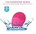 TAQILA Electric Facial Cleansing Brush, Massager and Exfoliator - Waterproof Rechargeable Silicone Sonic Face Cleanser For Skin Care (Pink)