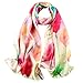 STORY OF SHANGHAI Women's 100% Silk Scarf Luxury Satin Graphic Painted Shawl Wraps