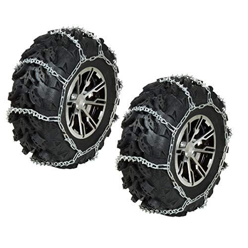 FRONT ATV Tire Chains Pair 1987-1990/1992-1995 Yamaha Moto-4 350 YFM350ER