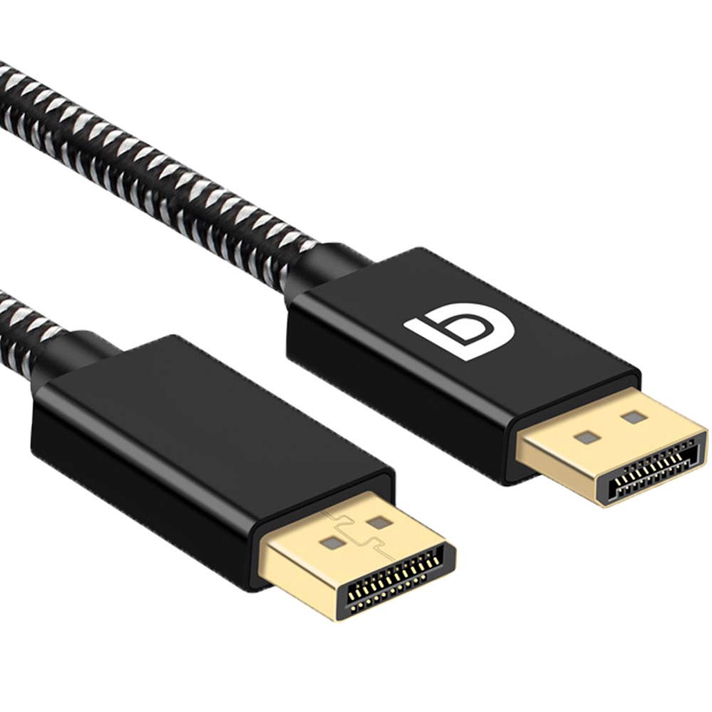 DisplayPort Cable 6.6ft [4K@60Hz, 2K@165Hz, 2K@144Hz] 1.2 DP to DP Cord, Gold-Plated Nylon Braided High Speed Display Port Cable for 3D Laptop PC Projector Gaming Monitor TV Video Cards: Industrial & Scientific