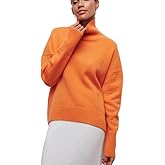 Women's Turtleneck Sweaters Loose Fit Fall Winter Pullover Jumper Tops