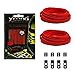 Xpand No Tie Shoelaces System with Reflective Elastic Laces - Red - One Size Fits All Adult and Kids Shoes