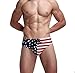 Banana Bucket Men's America Flag Stars Low Rise Swimwear Bikini Briefs Beach Swimsuit