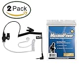Pack of 2 Maximal Power RHF 617-1N 3.5mm Surveillance Plug Receiver/Listen Only Audio Earpiece for 2-Way Radio Transceivers and Radio Speaker Mics