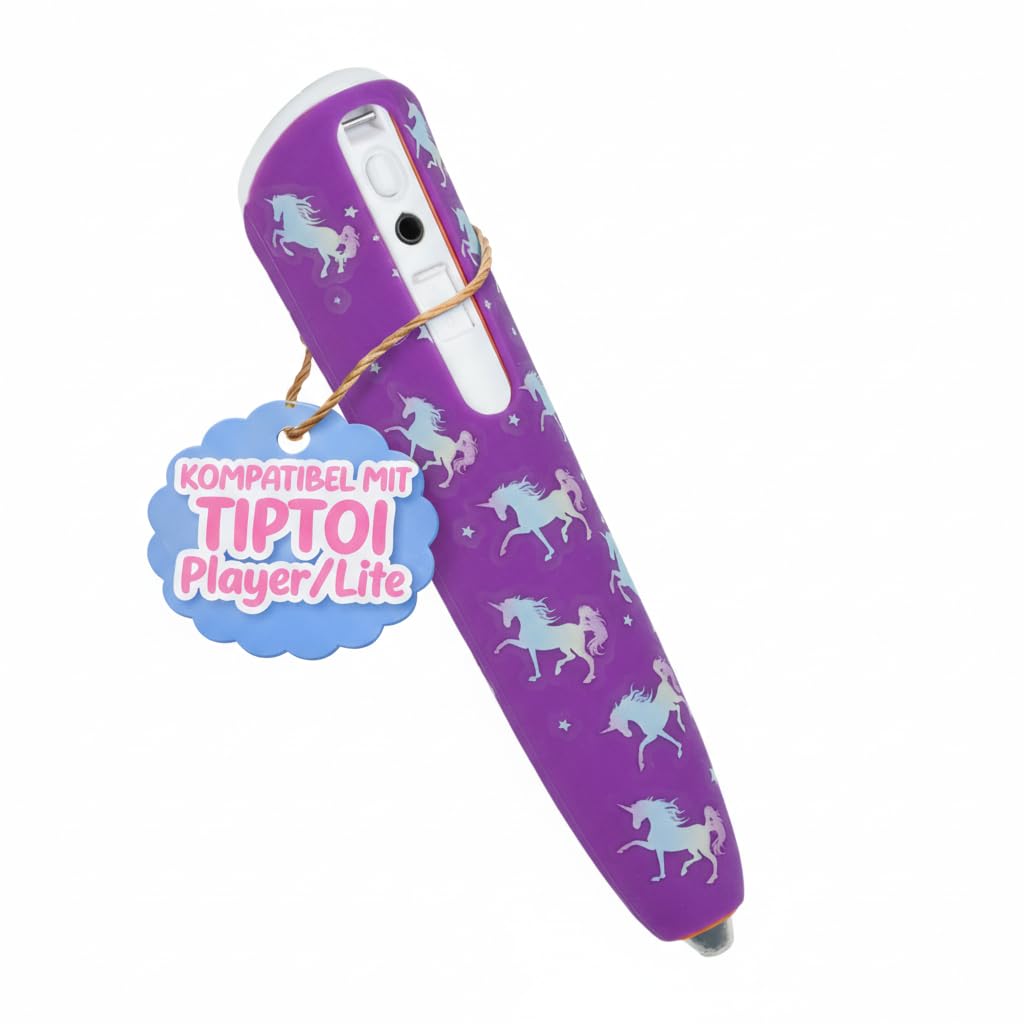 caseroxx TipToi Silicone Sleeve for Ravensburger TipToi, Silicone Sleeve (TipToi Silicone Sleeve in Unicorn Design - Purple)