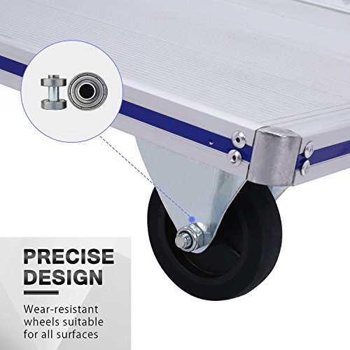 image for Hindom 771 Lbs Folding Platform Truck, Heavy Duty Flatbed Cart with 4 
