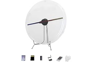 MISSYOU 3DHologramFan with Cover, 3DHologramfan Projector HD LED Advertising Display with Remote and Bluetooth and WiFi,1500 Video Library and for Business,Bar,Halloween (54CM 3DHologramFan with Cover)