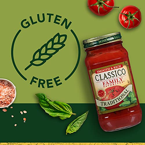 Classico Family Favorites Traditional Pasta Sauce (24 oz Jars, Pack of