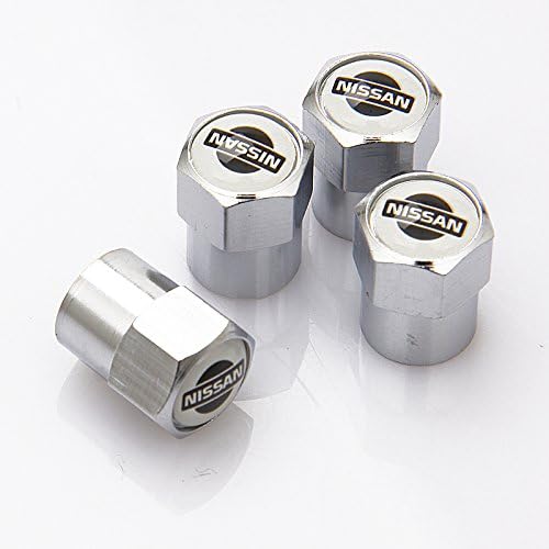 Zhmyyxgs Car Tire Valve stem caps Accessories Logo for Nissan (A Set of 5 Pcs)