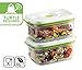 FOSA Vacuum Seal Containers (2-Pack, 49oz) – Airtight Food Storage Containers for Freshness | BPA-Free, Dishwasher Safe | Ideal for Meal Prep, Leftovers, Dry Goods (Pump Sold Separately)