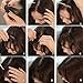 AOSOME 100% Real Human Hair Bangs Clip Fringe with Temple Handmade Clip In Hair Extension Brown