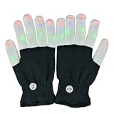 LED Gloves, WYgroup Finger Lights Toys with Lights 3 Colorful 6 Modes Rave Gloves For Party