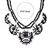 18K Gold Resin Bead Leather Rope Flower Statement Rhinestone Bib Choker Necklace