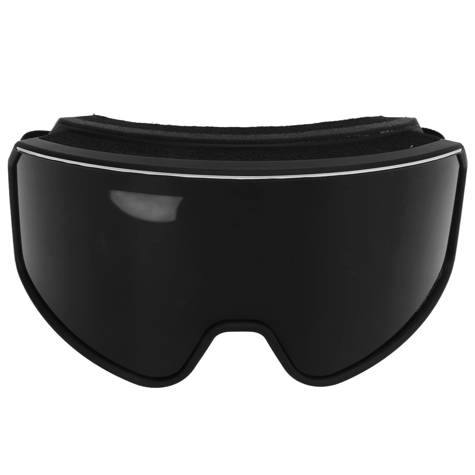 Alomejor Antifog Ski Goggles Double Layer Lenses UV Protection Windproof Snow Goggles for Men Women Youth (Black Frame Black Lens)