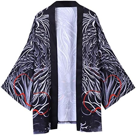 Jacke Top Summer Japanese Five Point Sleeves Kimono Mens and Womens Couple Cloak