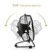 SIMBR Portable USB Mini Desk Fan with Quiet Strong Centered Wind, Black (6.3'', Black)