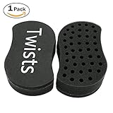 Hair Twist Sponge Barber Tool Brush for Perfect Afro Styling Dreadlocks Coil Curl Wave Magic Twist Afro Dreads Locs in Black by OSMOFUZE (1 pc)