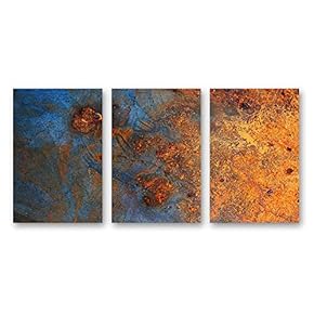Abstract Iron Rusty Painting Artwork for Home Framed...
