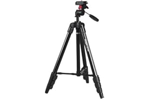 Rollei Compact Traveler Star S1 (DIGI 3400) - Compact Tripod, Height 125 cm, with Ball Head, Aluminium - Black
