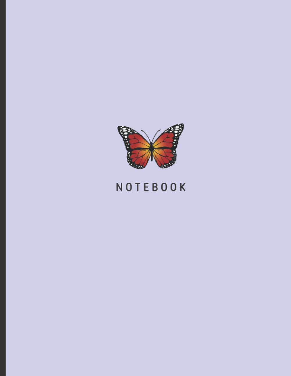 College Butterfly Notebook 8.5 x 11 in Pastel Purple: College Ruled 120 pages Butterfly Aesthetic