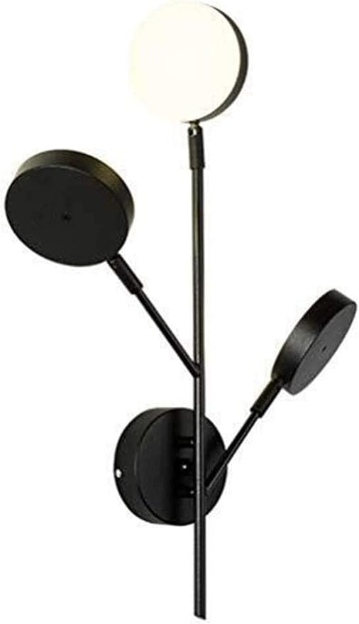 Focos de pared Luces de baño LED Luz de pared industrial Aplique negro