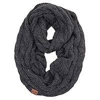 S1-6100-9021 Funky Junque Infinity Scarf - Grey (Metallic)