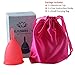 LEASEN Menstrual Cup-Health Care Soft Silicone Lady Cup-A Perfect Feminine Alternative to Sanitary Napkins (Large, Red)
