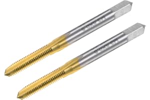 uxcell Thread Tap Metric M4 x 0.7, Titanium Coated Cobalt HSS (High Speed Steel) 3 Straight Flutes Machine Mini Micro Screw T