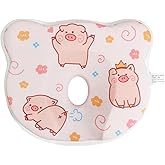 Eureka Baby Memory Foam Pillow, Skin-Friendly & Breathable, Soft & Cosy, Easy Clean & Machine Washerable, Ideal for Perfect Head Shape, Infants Nursing Pillow for Boys & Girls (Pink)