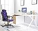 SEATZONE Smile Face Series Leather Gaming Chair, Racing Style Large Bucket Seat Computer Desk Chair, Executive Office Swivel Chair with Headrest, Purple