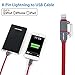 POWERADD MFi Certified iPhone Charger, 3.3ft 2 in 1 iPhone Micro USB Cable 8 Pin Apple USB Charging Cord for iPhone iPad, Samsung Galaxy, Huawei and Other Android Phones Tablets-red